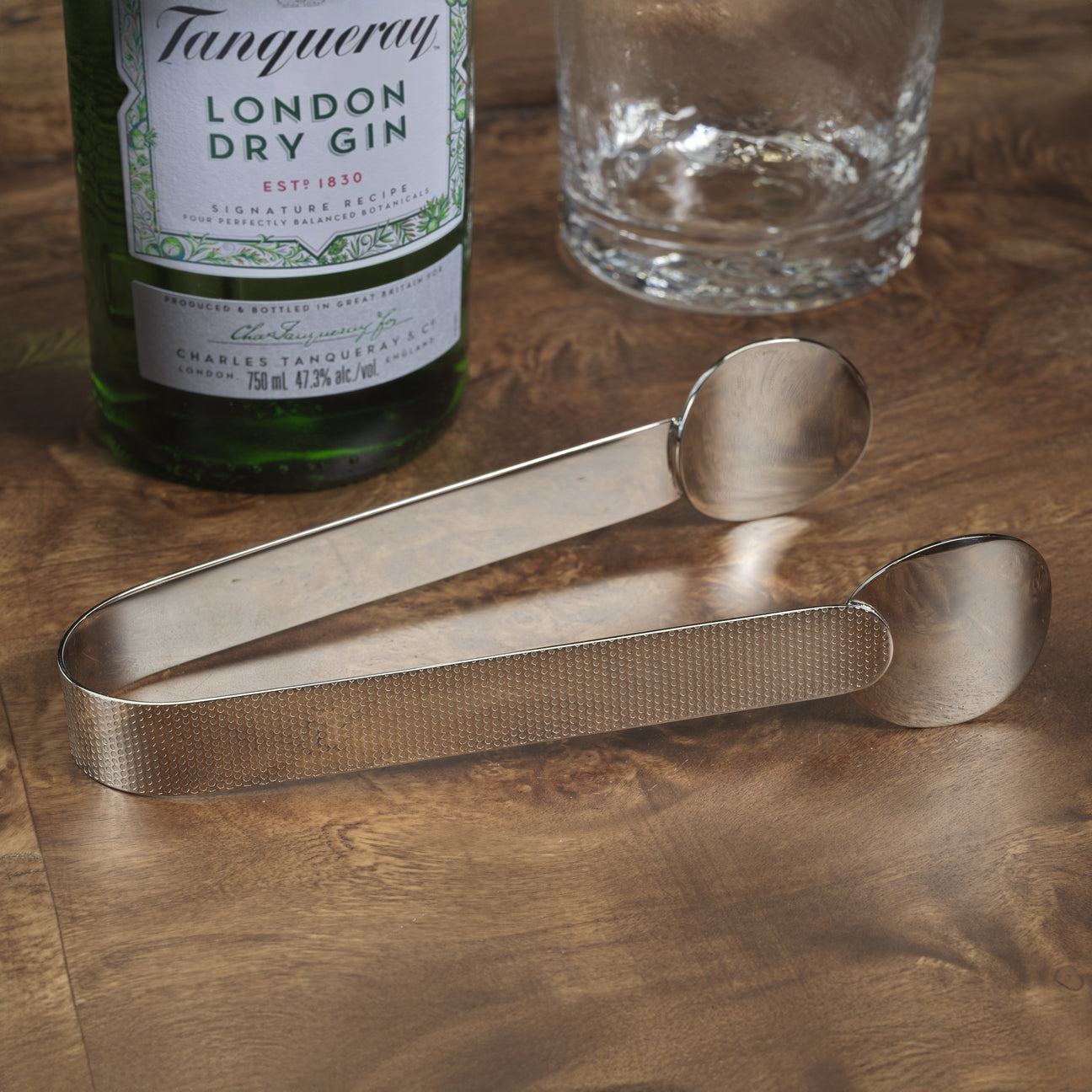 Spiga Textured Ice Tong - Nickel - Barware by Carlyle Avenue