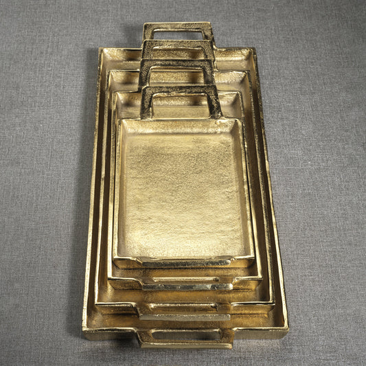 La Réserve Aluminum Tray - Dark Gold - Trays by Carlyle Avenue