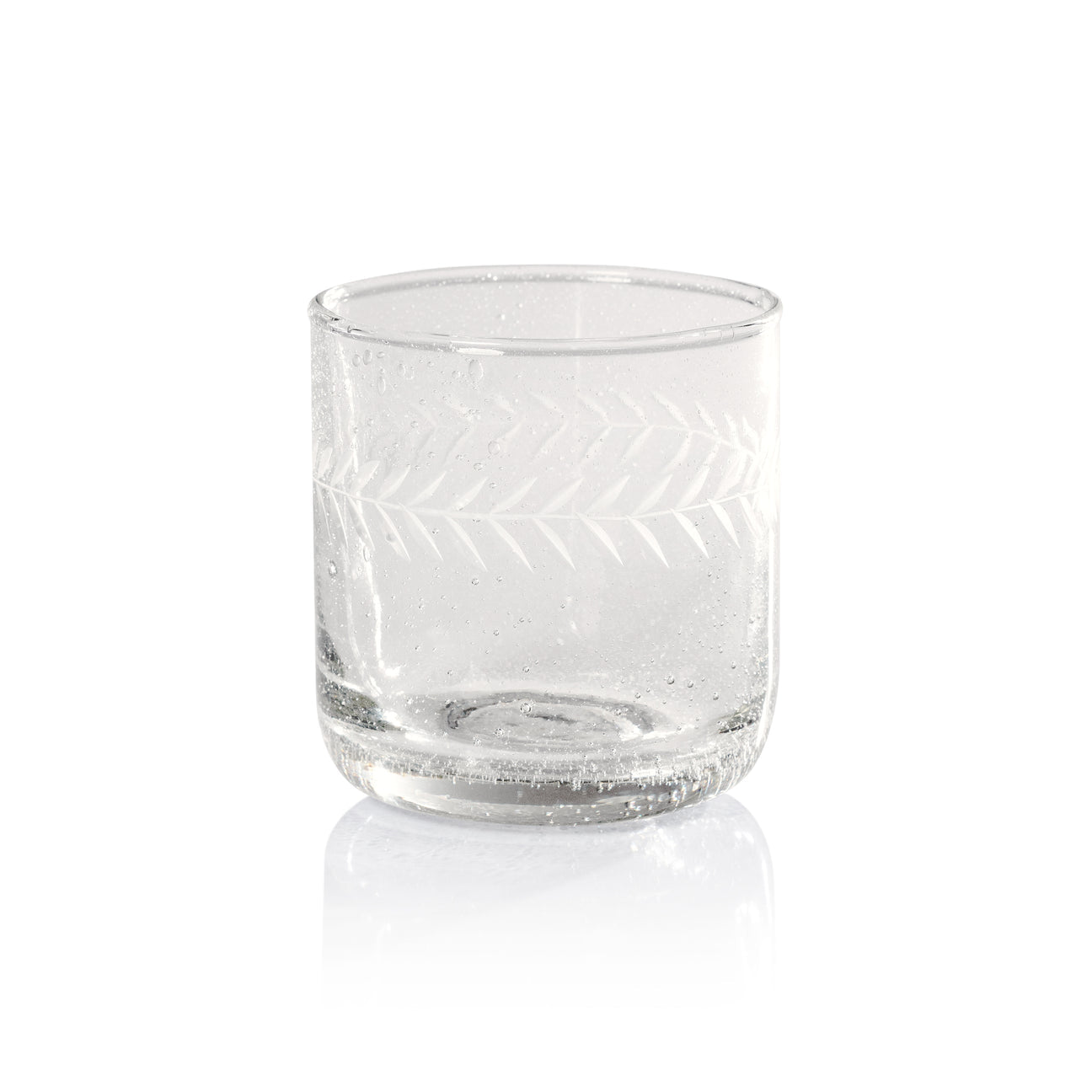 Tuscan Handmade Etched Glass Tumbler - Set of 4 - Drinkware by Carlyle Avenue