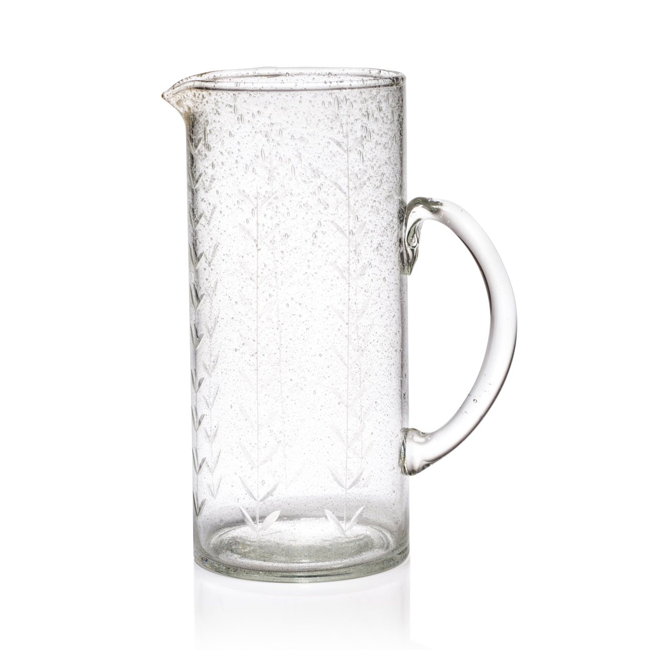 Tuscan Handmade Etched Glass Pitcher - Drinkware by Carlyle Avenue