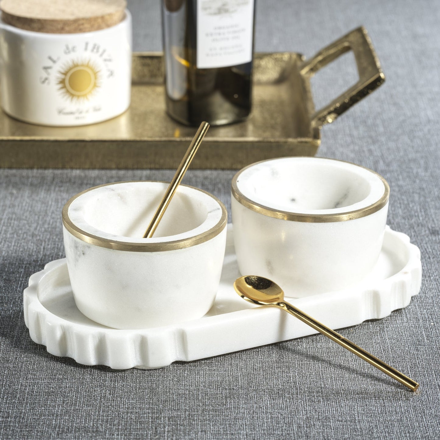 Marble Condiment Set - Serveware by Carlyle Avenue