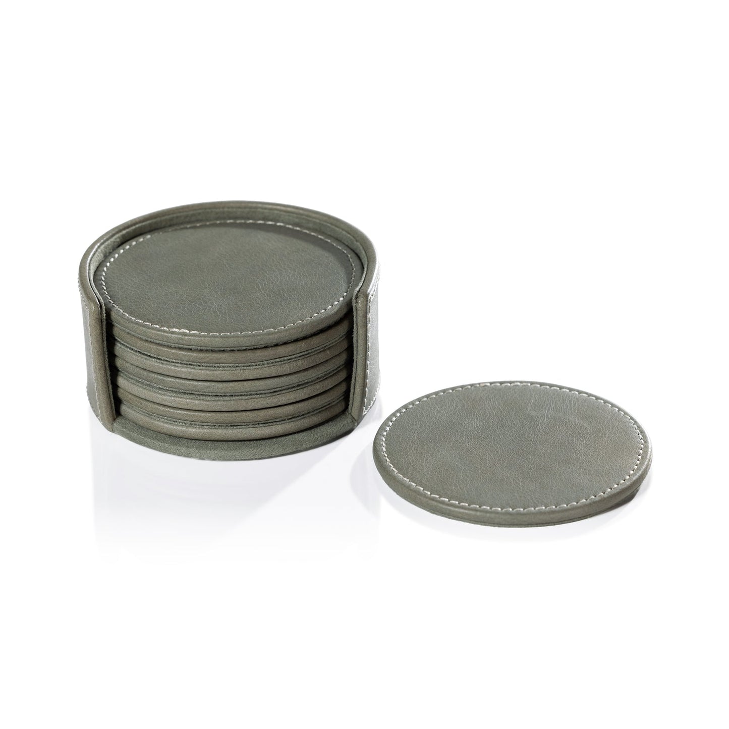 Leather Coasters - Set of 8 - Sage - Coasters by Carlyle Avenue
