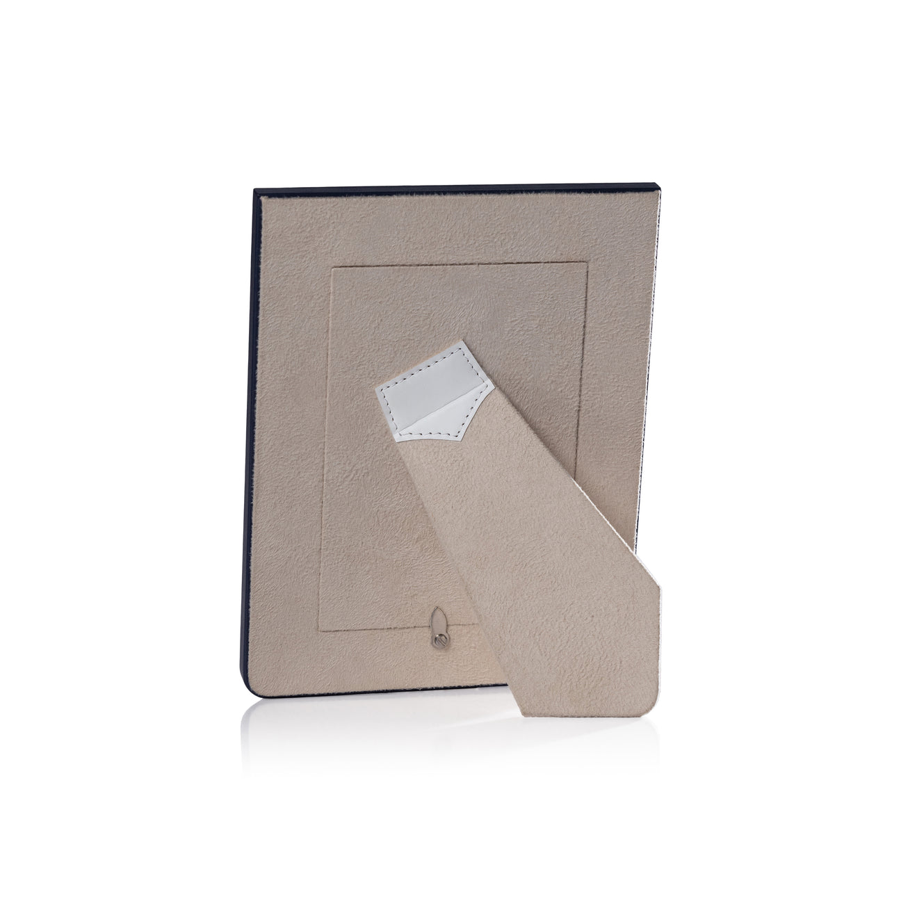 Nappa Leather Photo Frame - White & Navy - Picture Frames by Carlyle Avenue
