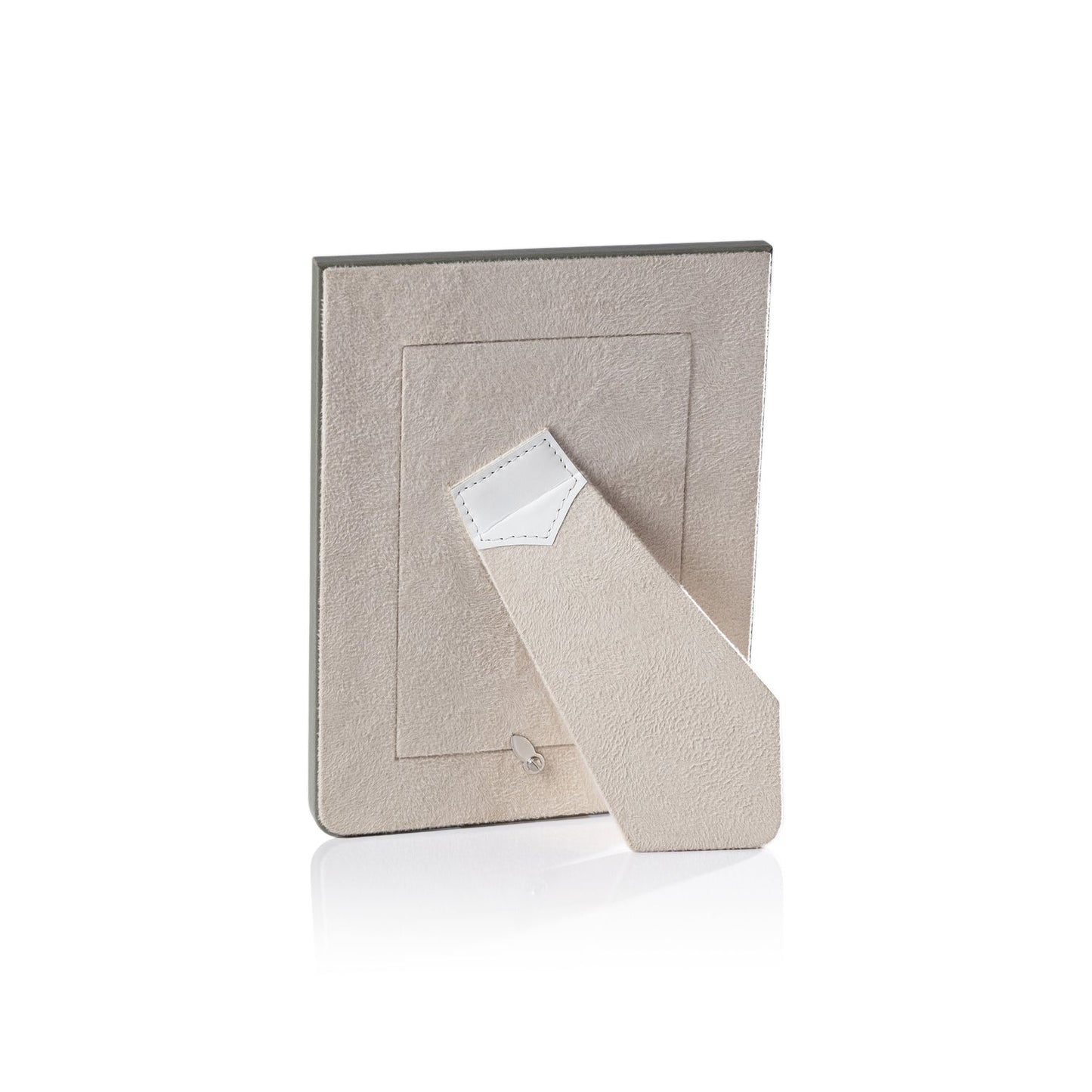 Nappa Leather Photo Frame - White & Gray - Picture Frames by Carlyle Avenue