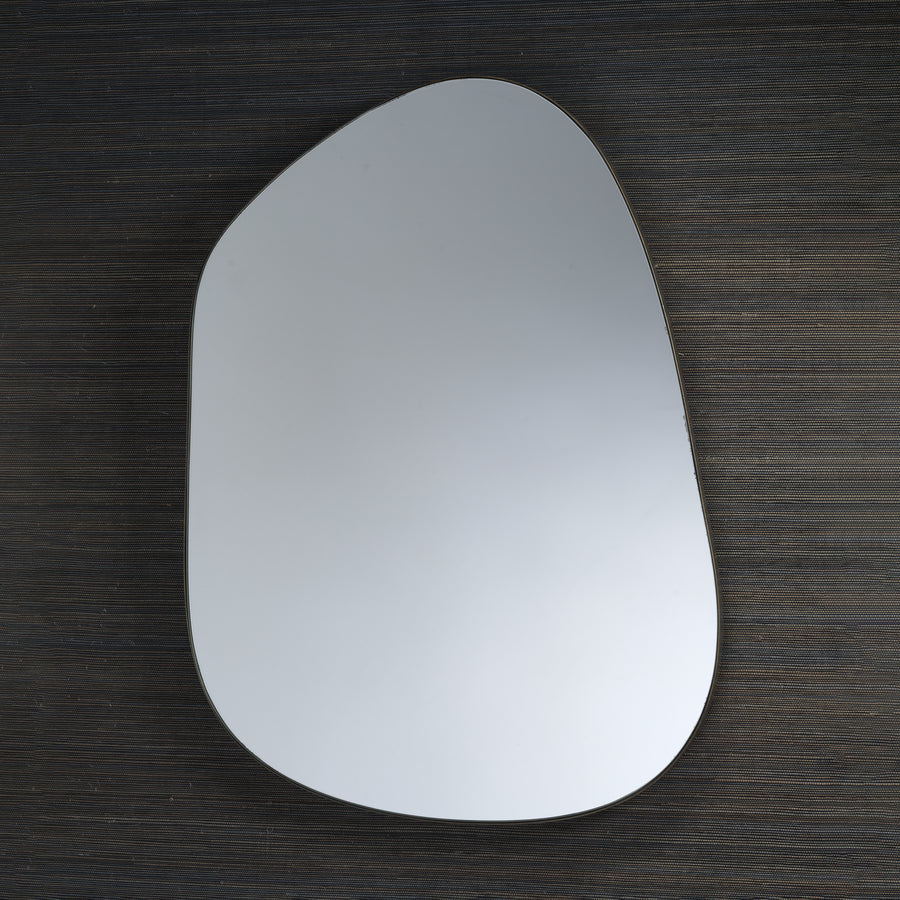 Contour Iron Wall Mirror - Dark Oak 31.5" - Wall Mirror by Carlyle Avenue