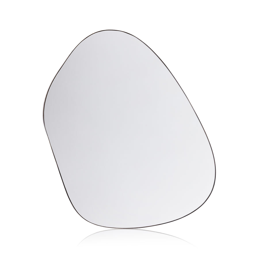 Contour Iron Wall Mirror - Dark Oak 31.5" - Wall Mirror by Carlyle Avenue