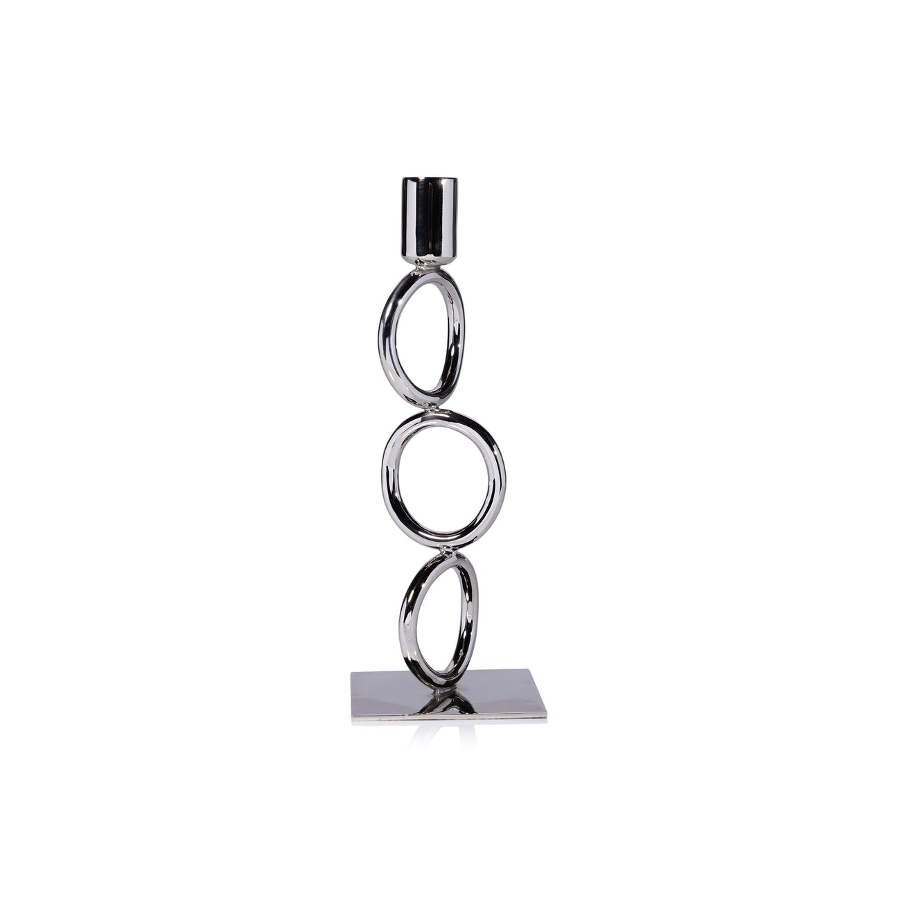 Circa Candle Holder - Polished Nickel - Candle Holders by Carlyle Avenue