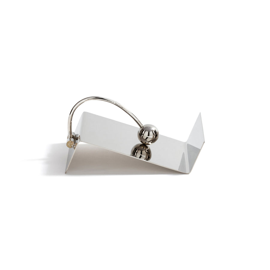 Sleek Cocktail Napkin Holder - Polished Nickel - CARLYLE AVENUE