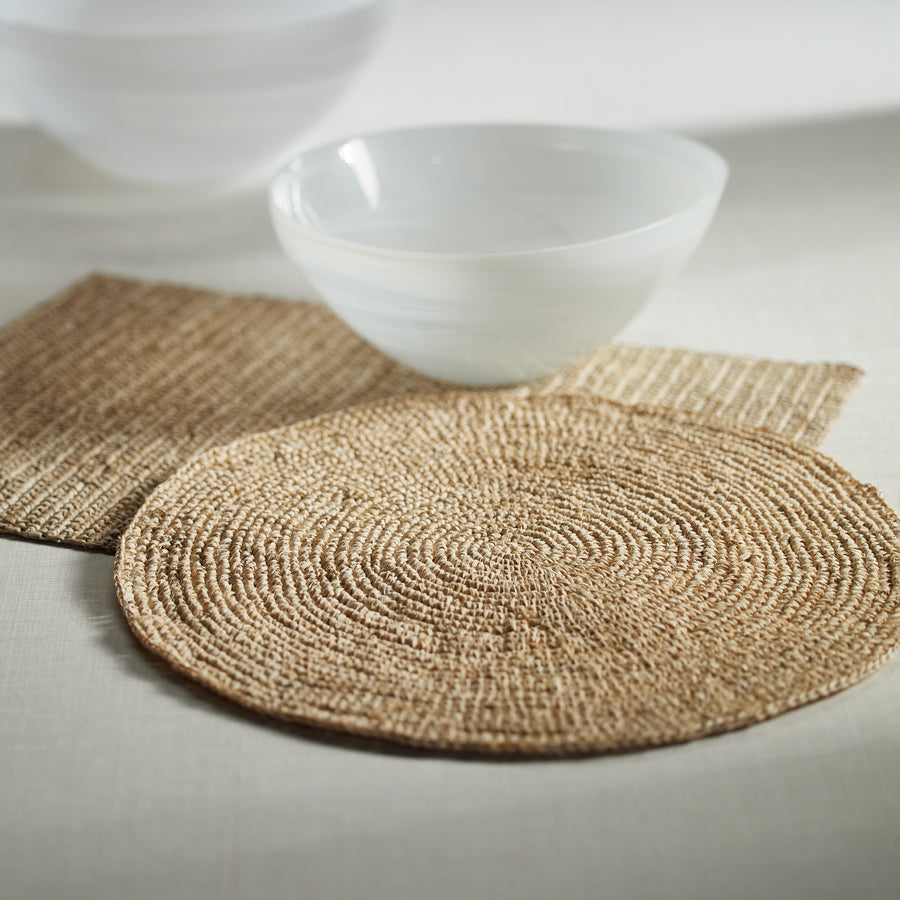Crochet Palm Raffia Placemat - placemats by Carlyle Avenue