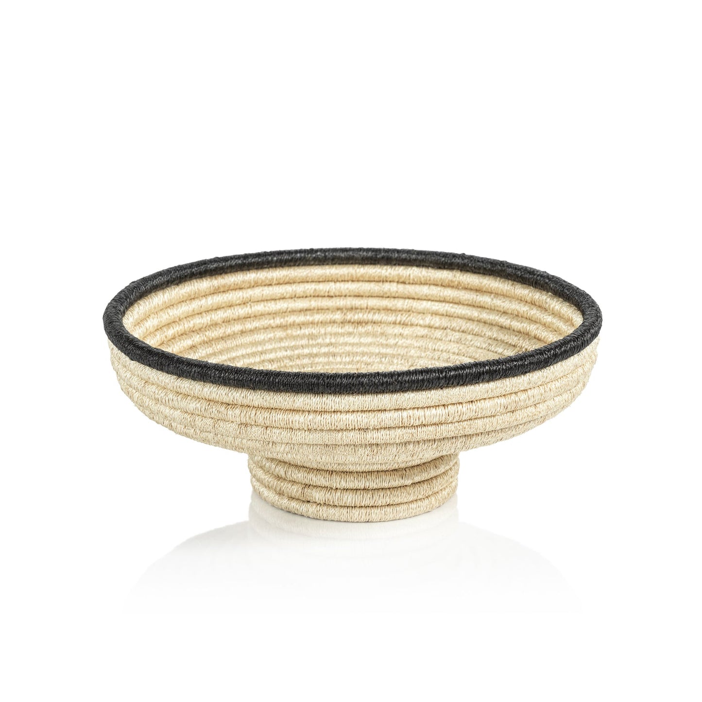 Martigues Coiled Abaca Footed Bowl - Small - Decorative Bowls by Carlyle Avenue