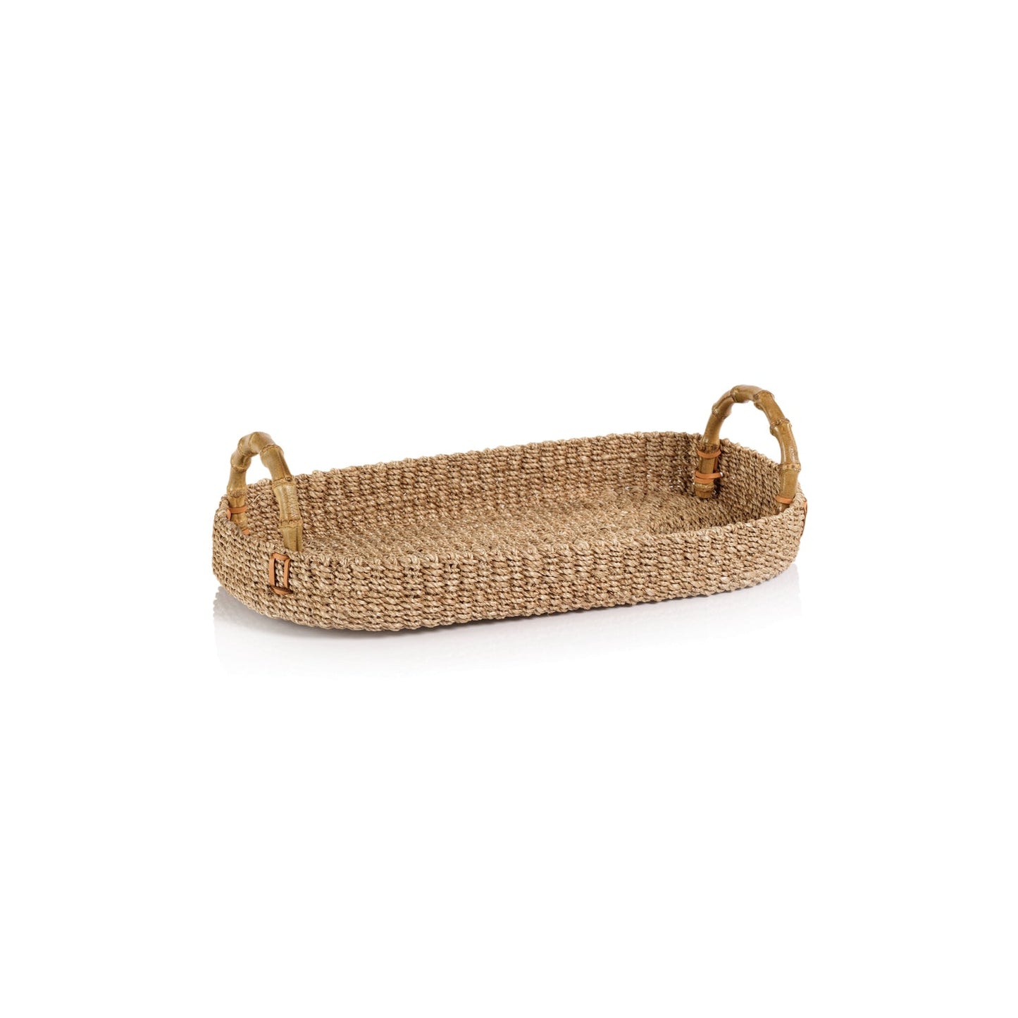 Multipurpose Abaca Tray with Bamboo Handles - Trays by Carlyle Avenue