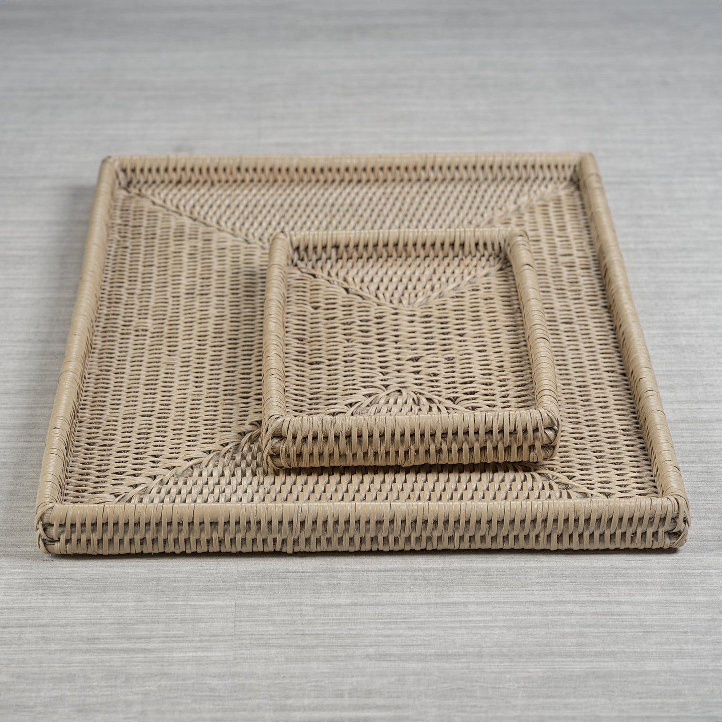 Lulu Rattan Woven Tray - Natural - Tray by Carlyle Avenue