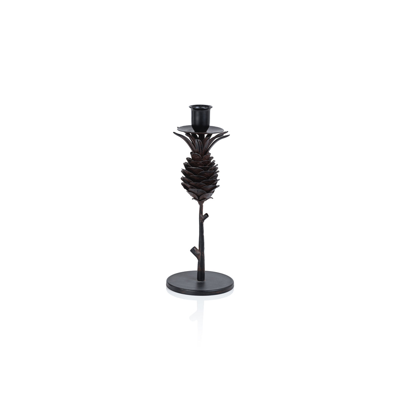 Pine Cone Design Wrought Iron Candle Holder - Candle Holders by Carlyle Avenue