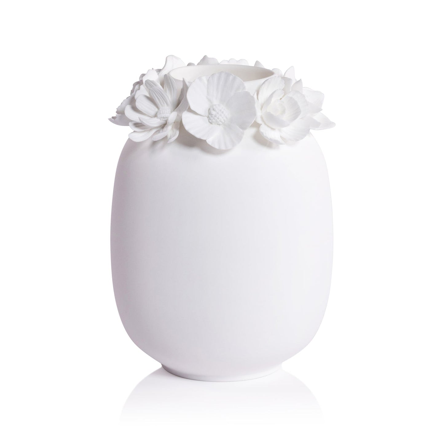 Petite Couronne Bone China Vase - White