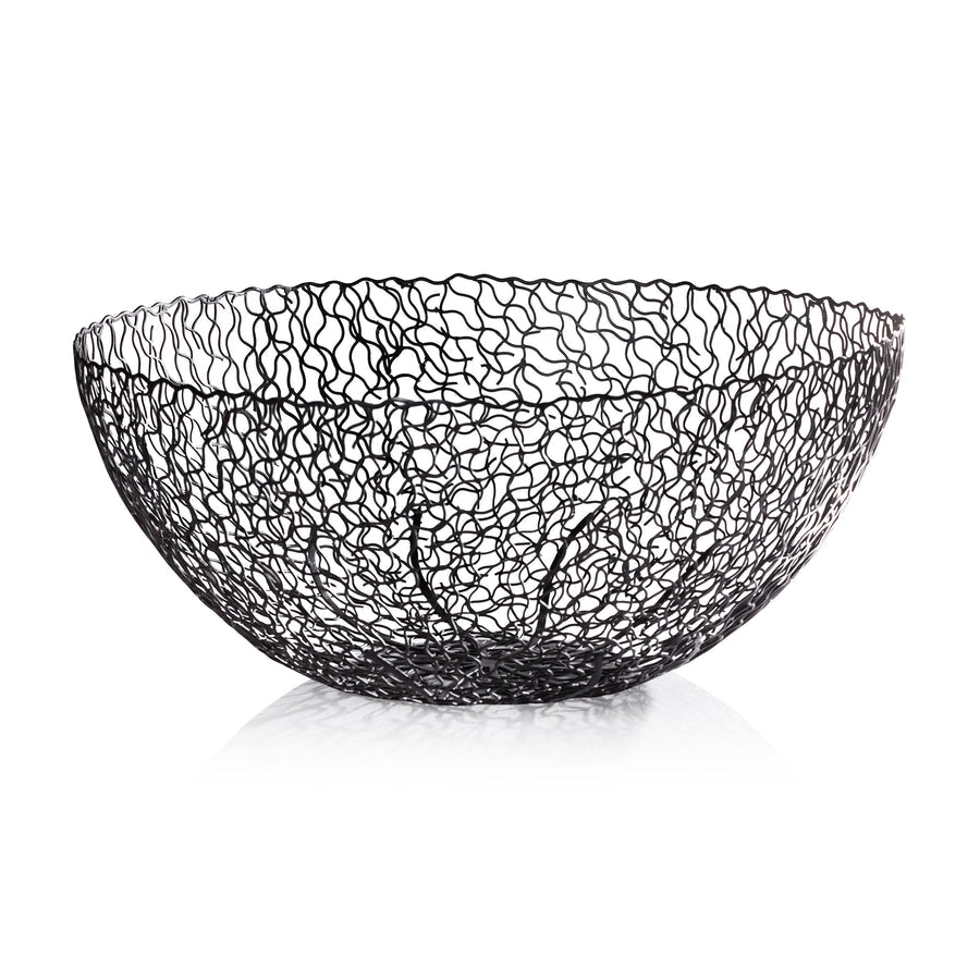 Seaflower Design Decorative Wrought Iron Bowl - Bowls by Carlyle Avenue