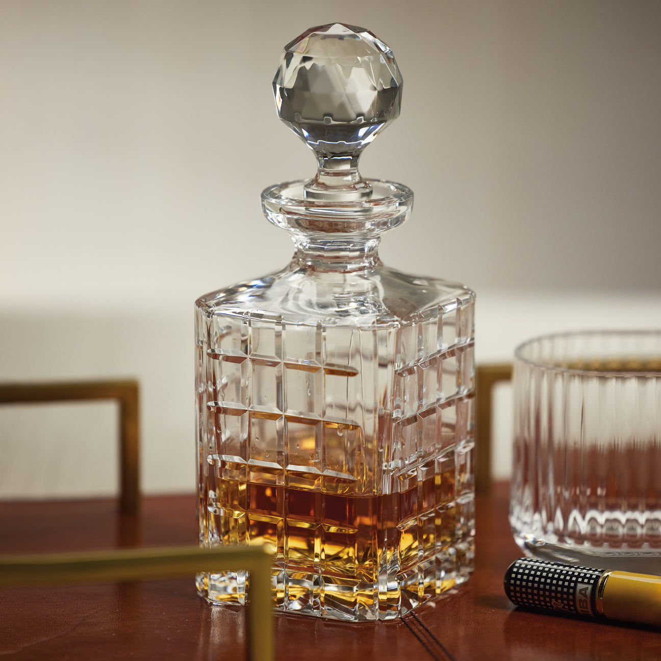 Belmore Crystal Glass Whiskey & Brandy Decanter - Decanter by Carlyle Avenue