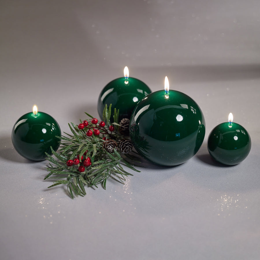 Lacquer Ball Candle - Dark Green - Candles by Carlyle Avenue