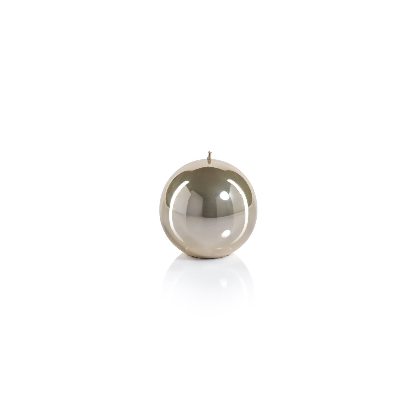 Metallic Ball Candle - Matte Pearl Gold - Candles by Carlyle Avenue