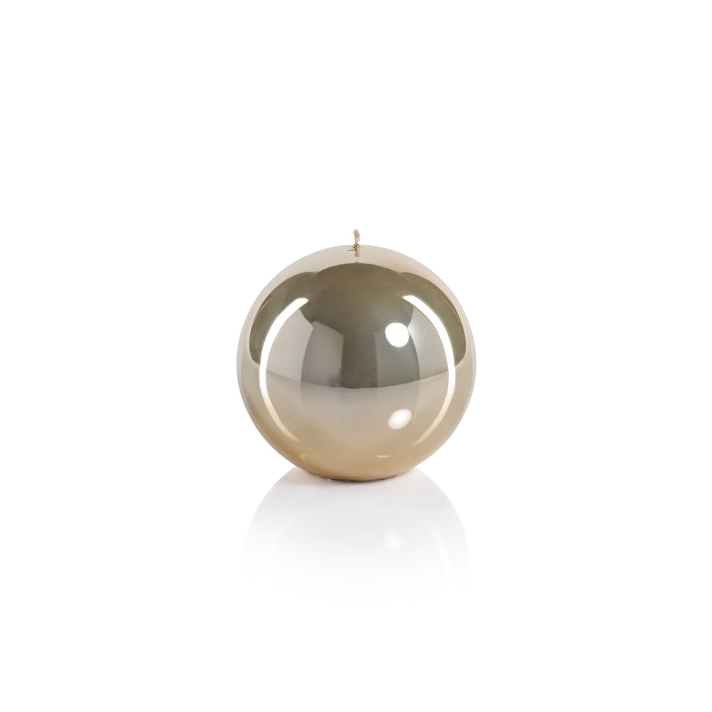 Metallic Ball Candle - Matte Pearl Gold - Candles by Carlyle Avenue
