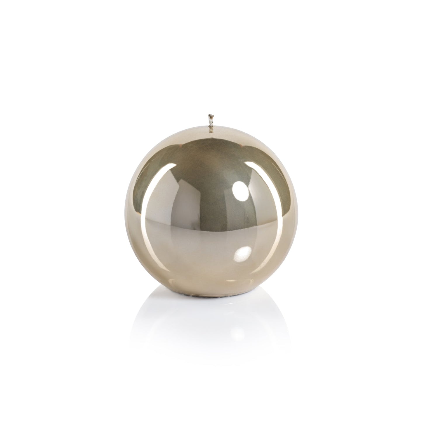 Metallic Ball Candle - Matte Pearl Gold - Candles by Carlyle Avenue