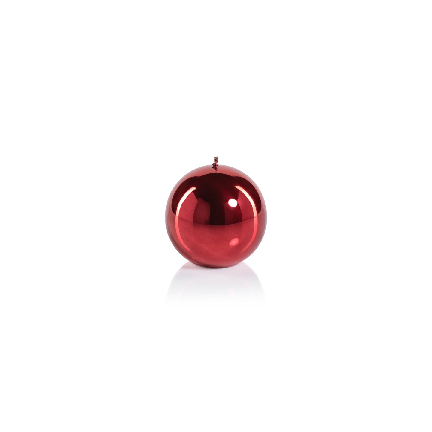 Metallic Ball Candle - Matte Pearl Red - Candles by Carlyle Avenue