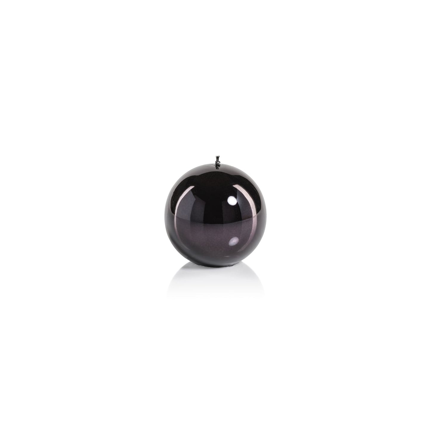 Metallic Ball Candle - Matte Pearl Black - Candles by Carlyle Avenue
