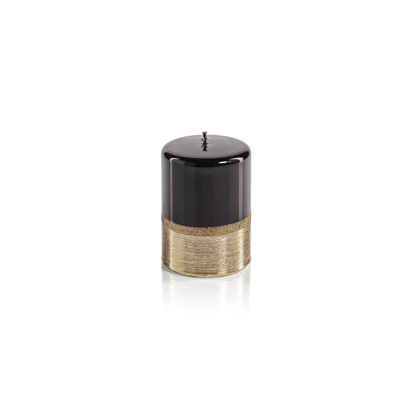 Metallic Candle - Black with Gold - Candles by Carlyle Avenue