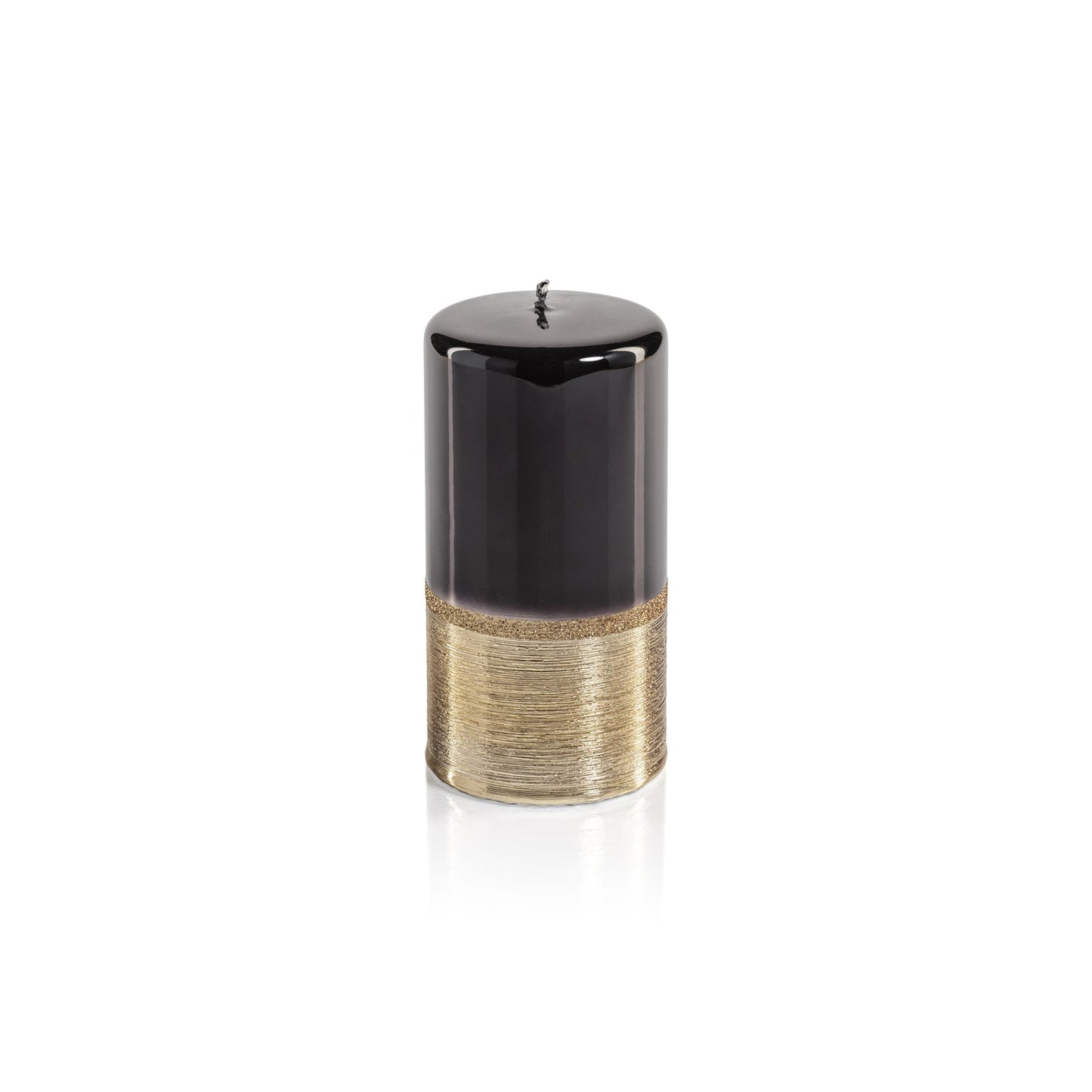 Metallic Candle - Black with Gold - Candles by Carlyle Avenue
