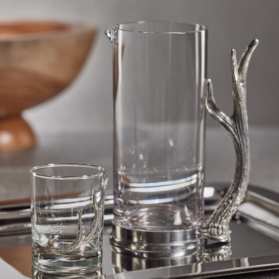 Davos Glassware with Pewter Antler Collection - Glassware by Carlyle Avenue