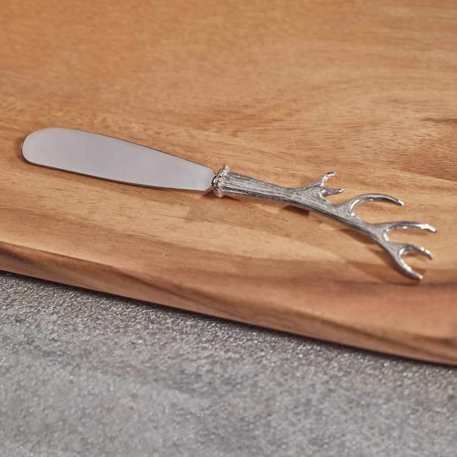 Davos Antler Design Pewter Butter and Cheese Knife - Silver - Tableware by Carlyle Avenue