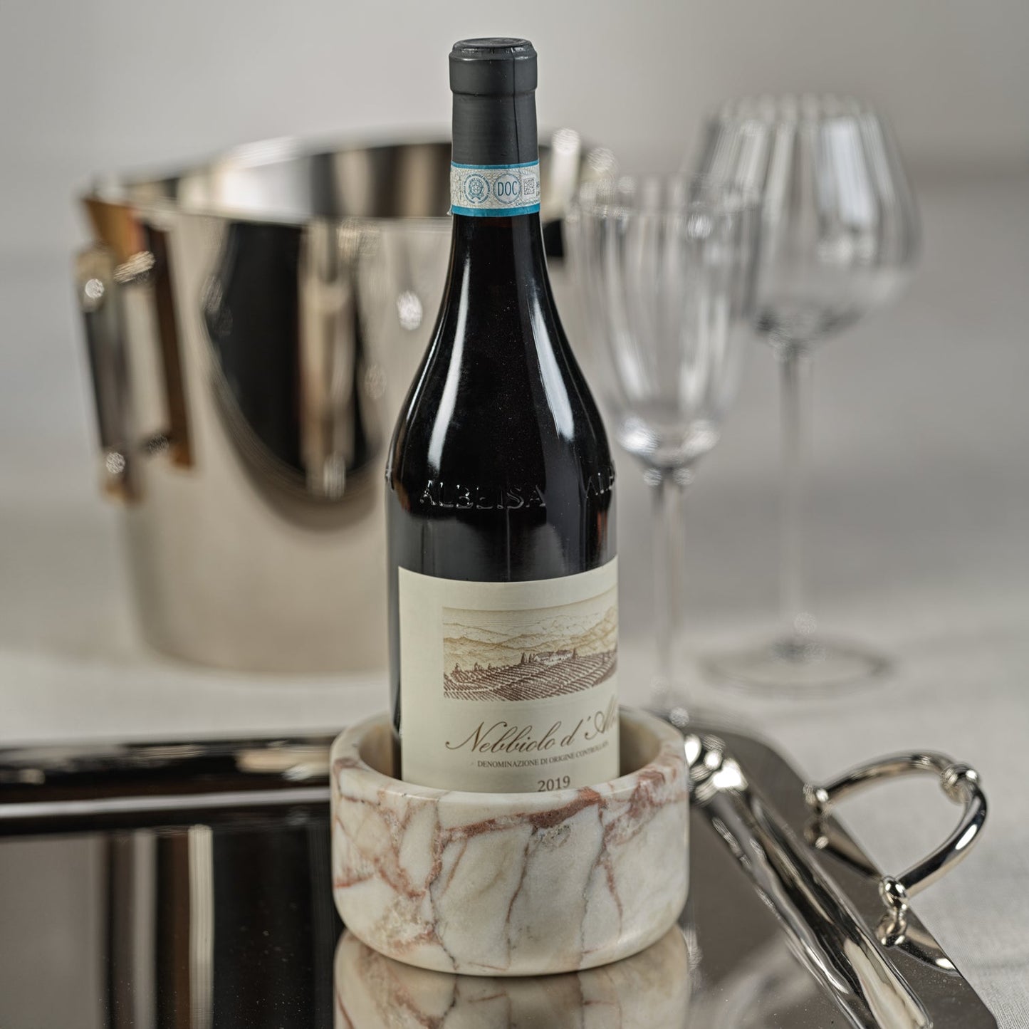 Rosso Verona Matte Marble Bowl / Wine Coaster - Bowls by Carlyle Avenue