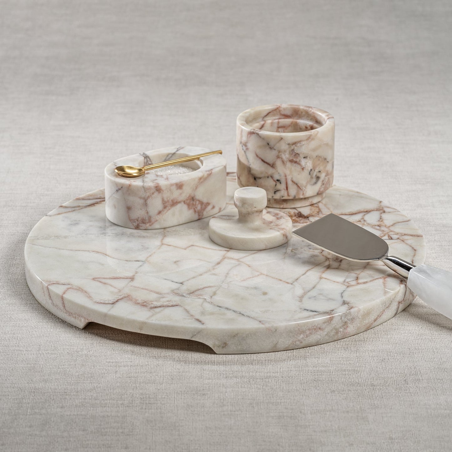 Rosso Verona Polished Marble Cheese & Charcuterie Board - Trays by Carlyle Avenue