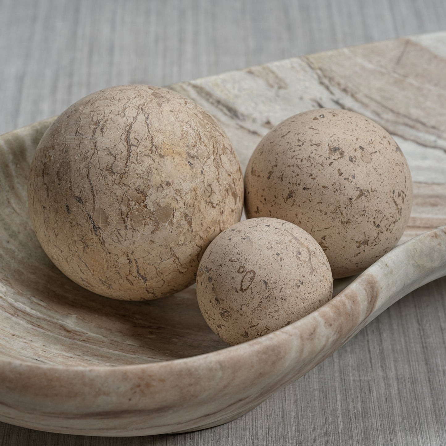 Travertine Stone Fill Ball - Decorative Accessories by Carlyle Avenue