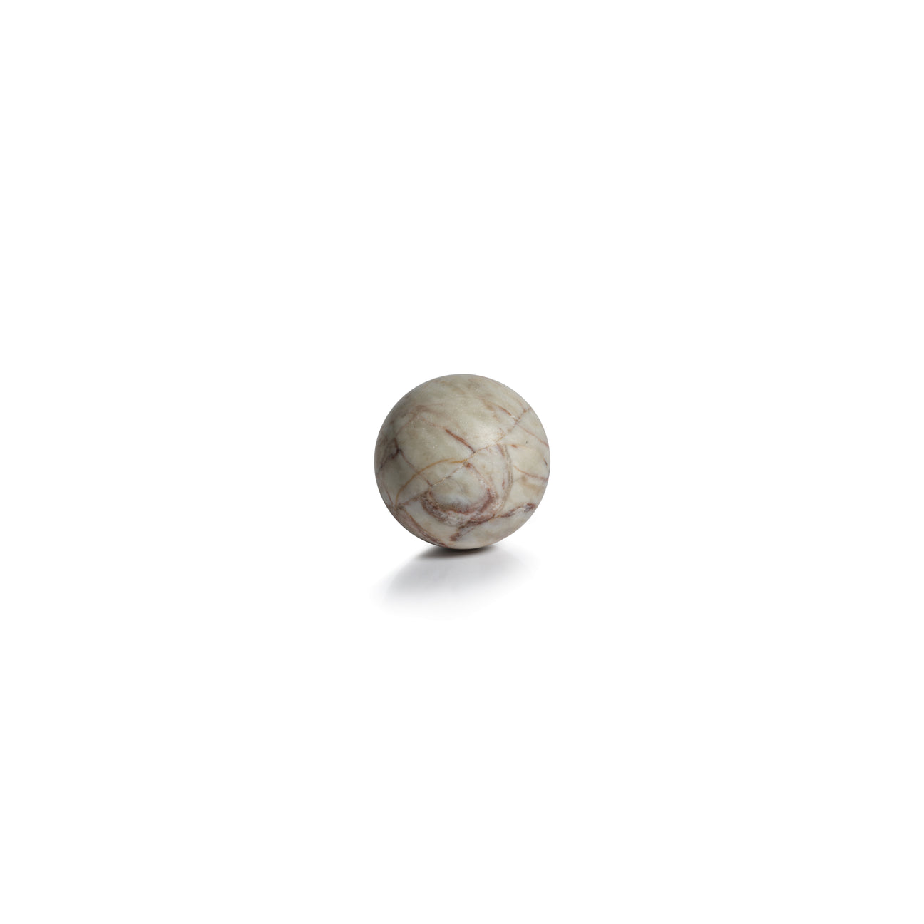 Rosso Verona Matte Marble Fill Ball - Decorative Accessories by Carlyle Avenue