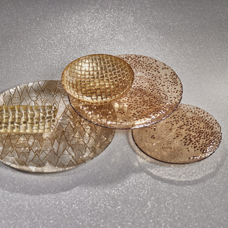 Dotted Glass Plate - Chocolate - Tableware by Carlyle Avenue