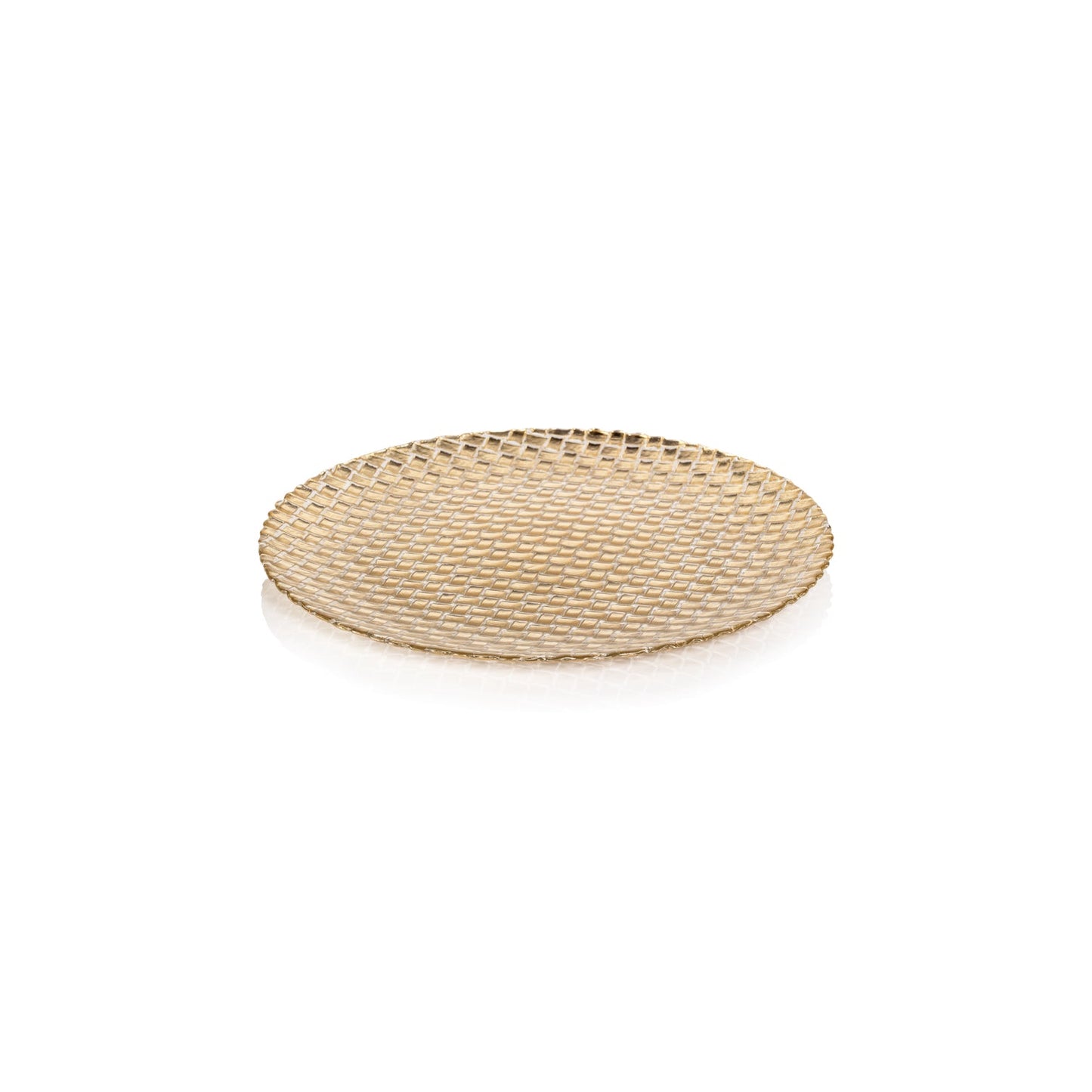 Braided Glass Plate - Gold - Serveware by Carlyle Avenue