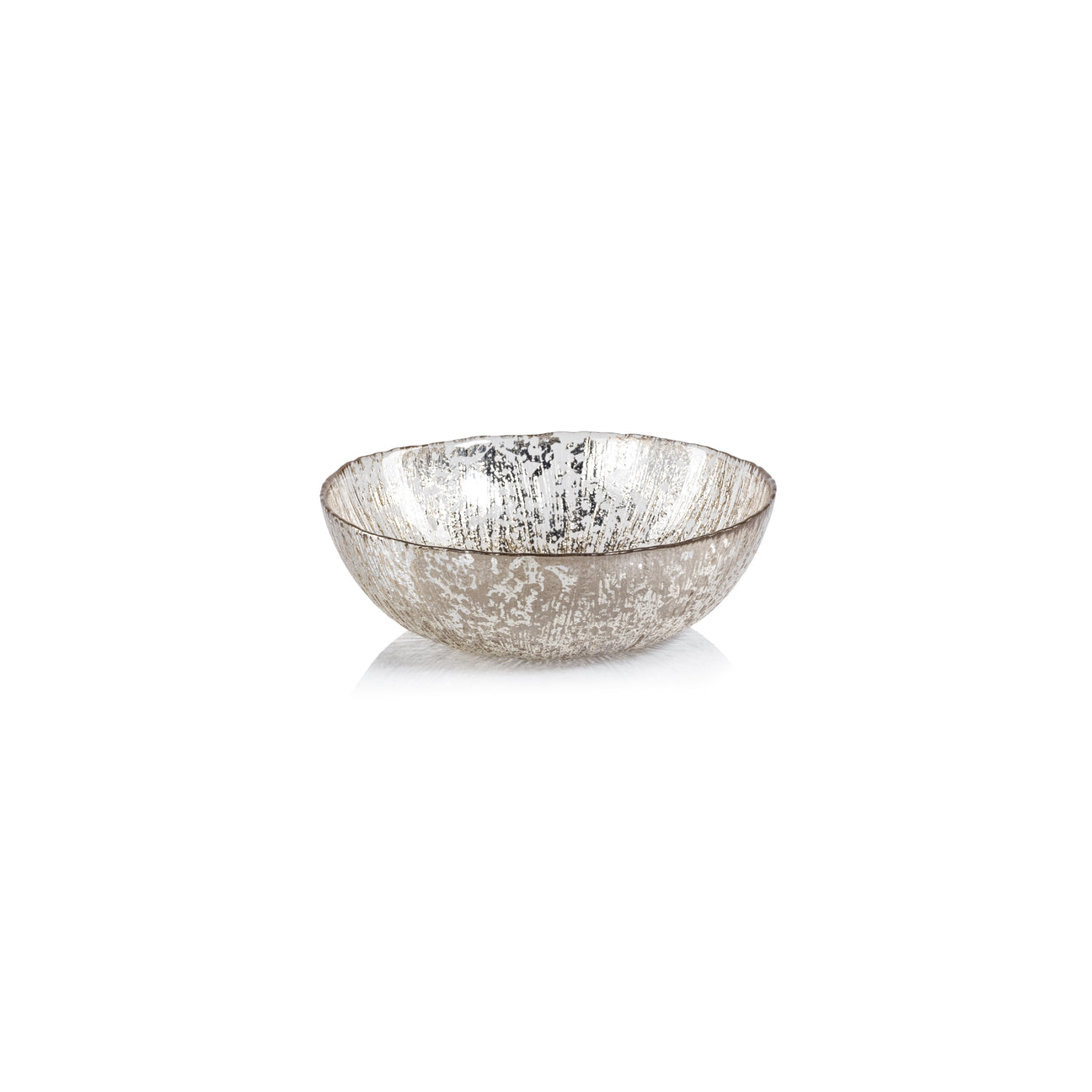 Luminara Fusion Glass Bowl - Golden Silver - Serveware by Carlyle Avenue