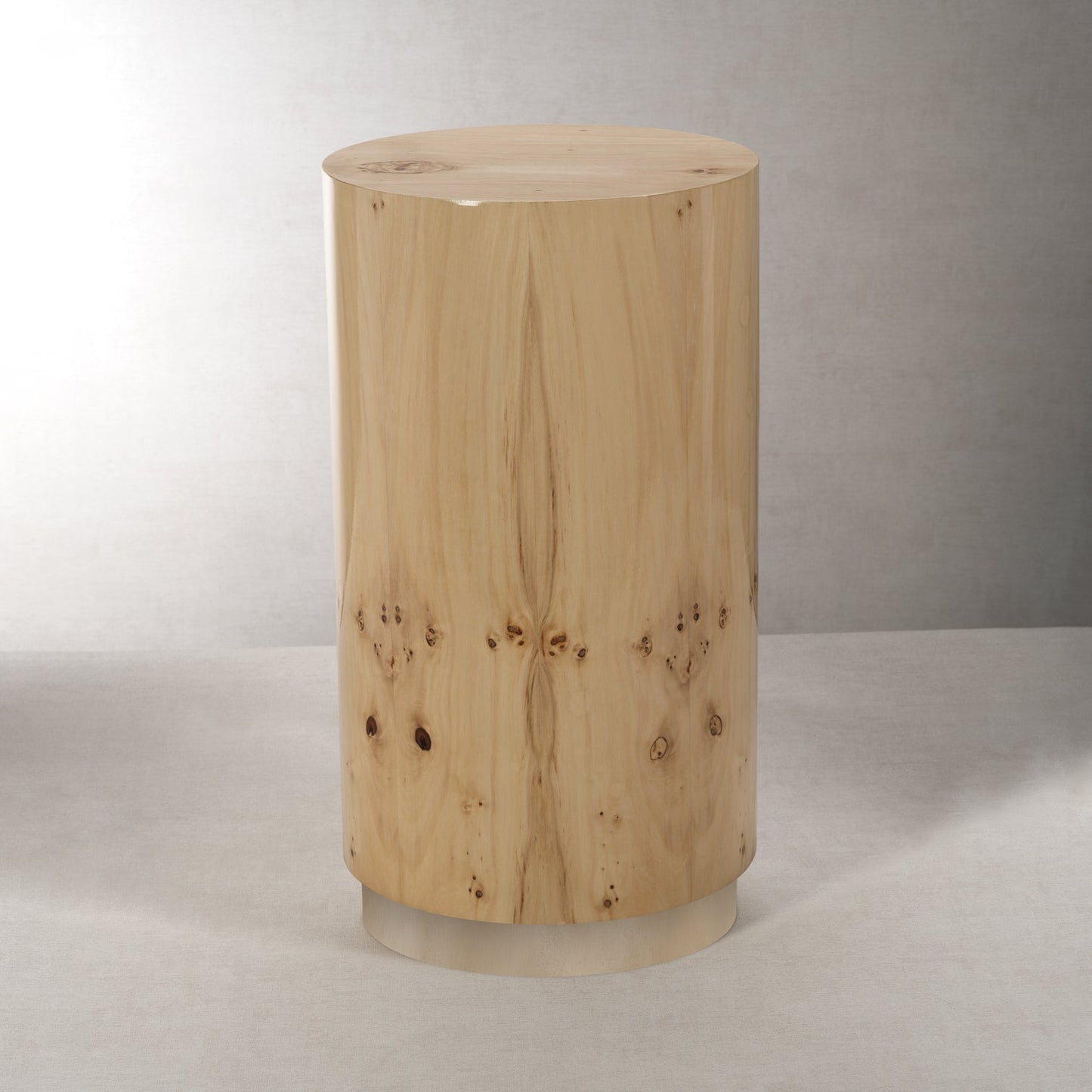 Leela Burlwood Veneer Stool / Table - Small - Furniture by Carlyle Avenue