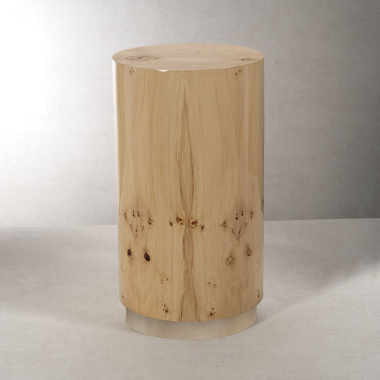 Leela Burlwood Veneer Stool / Table - Small - Furniture by Carlyle Avenue