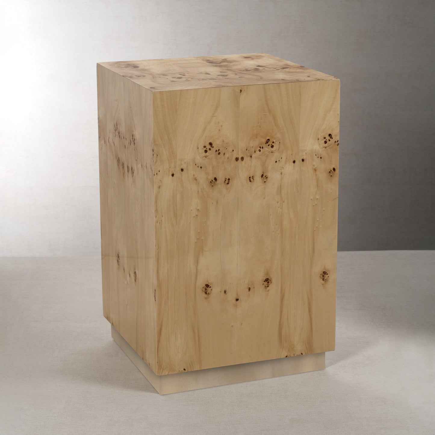 Leela Burlwood Veneer Stool / Table - Square - Furniture by Carlyle Avenue