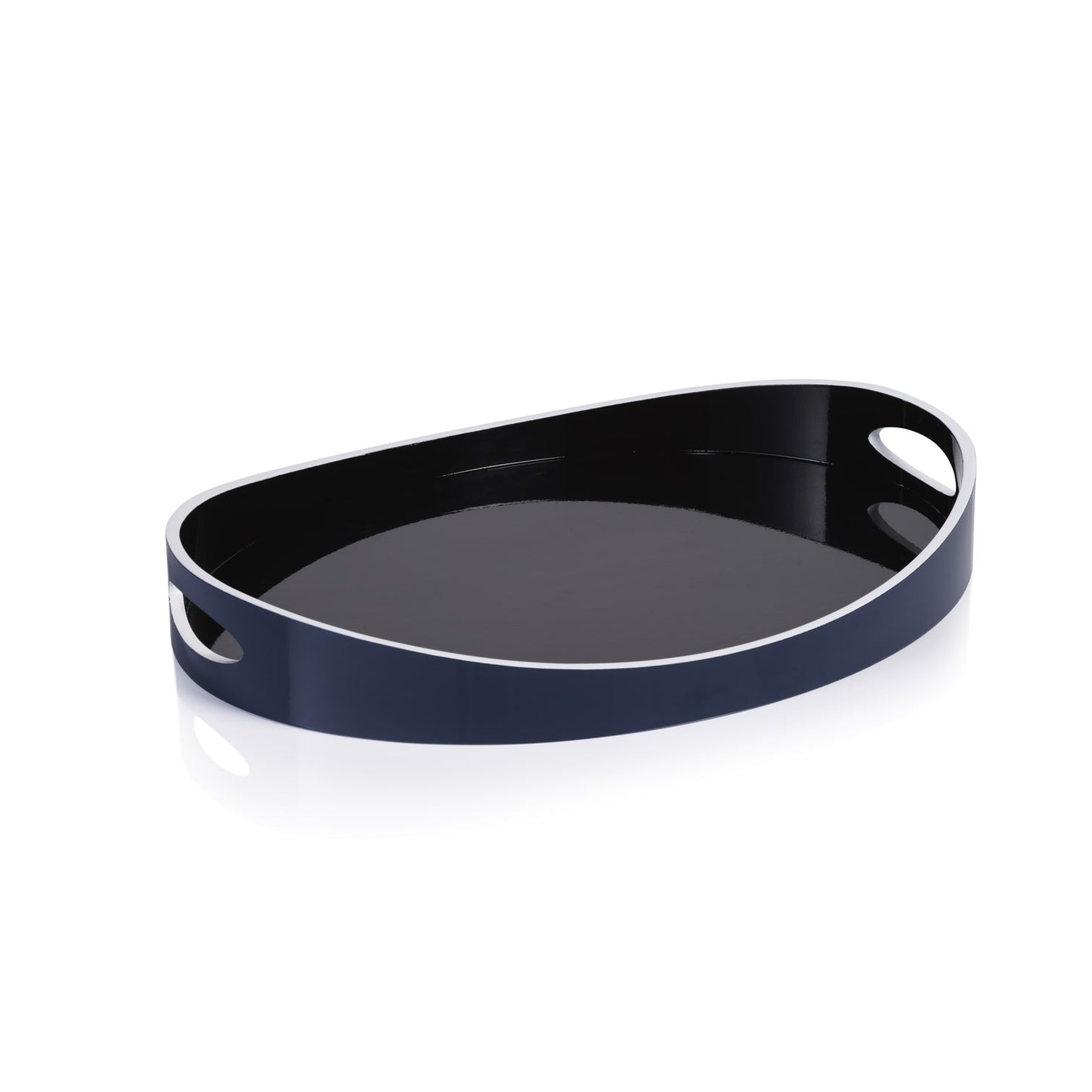 Noir Marine Lacquered Serving Tray - Trays by Carlyle Avenue