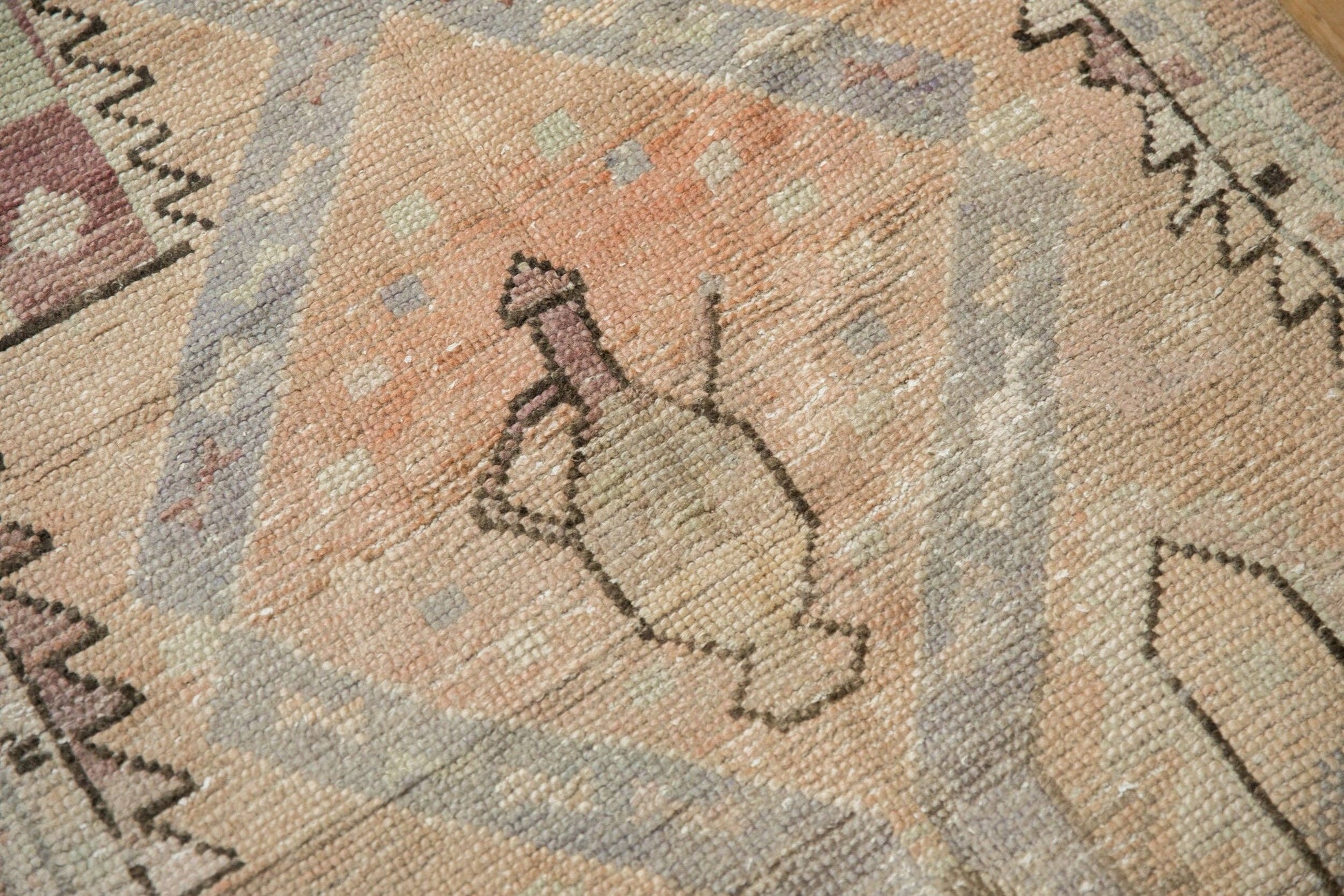 Vintage Distressed Oushak Rug w/Design Motif - Rug by Carlyle Avenue