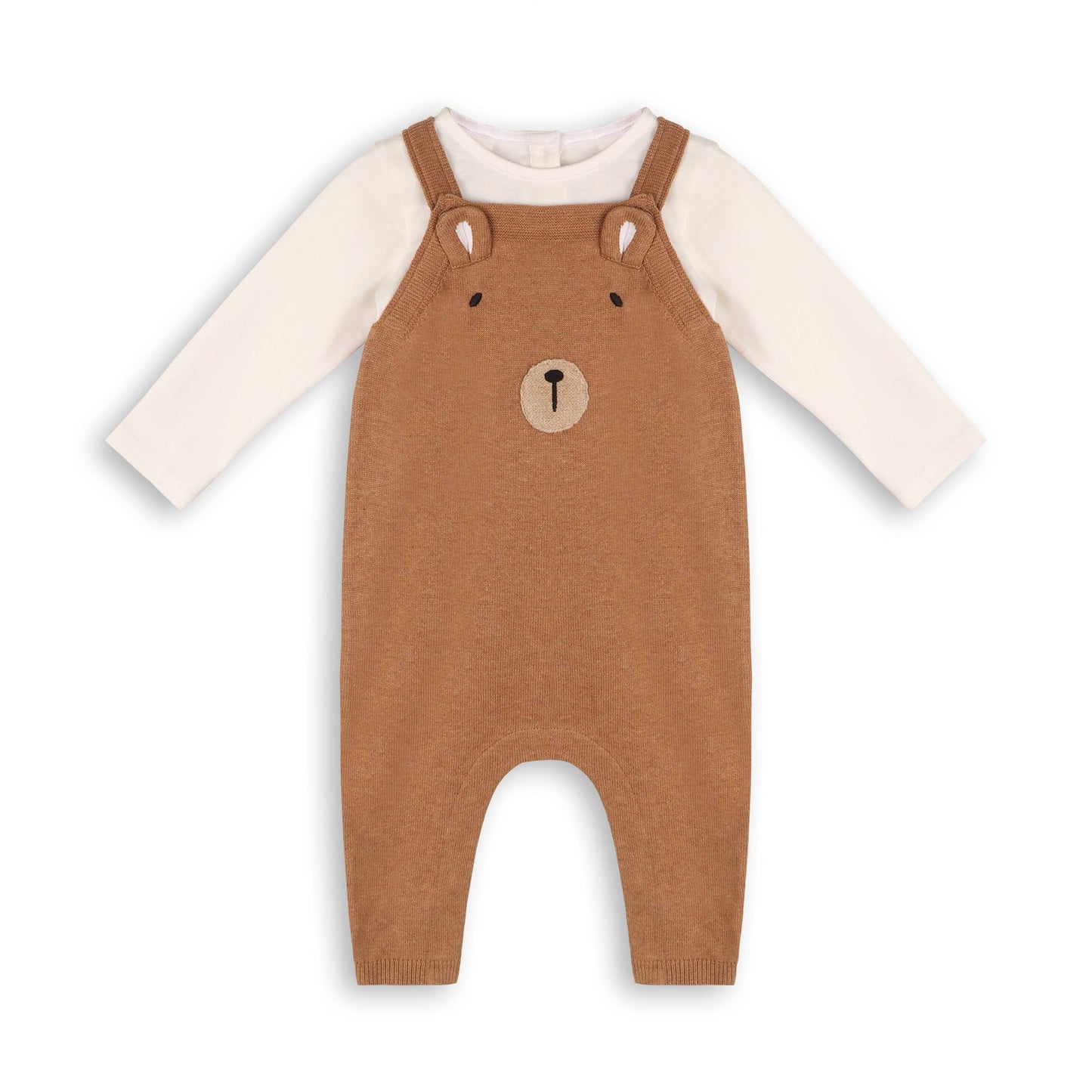 Bear Sweater Knit Baby Overall & Bodysuit Set (Organic) - by Carlyle Avenue