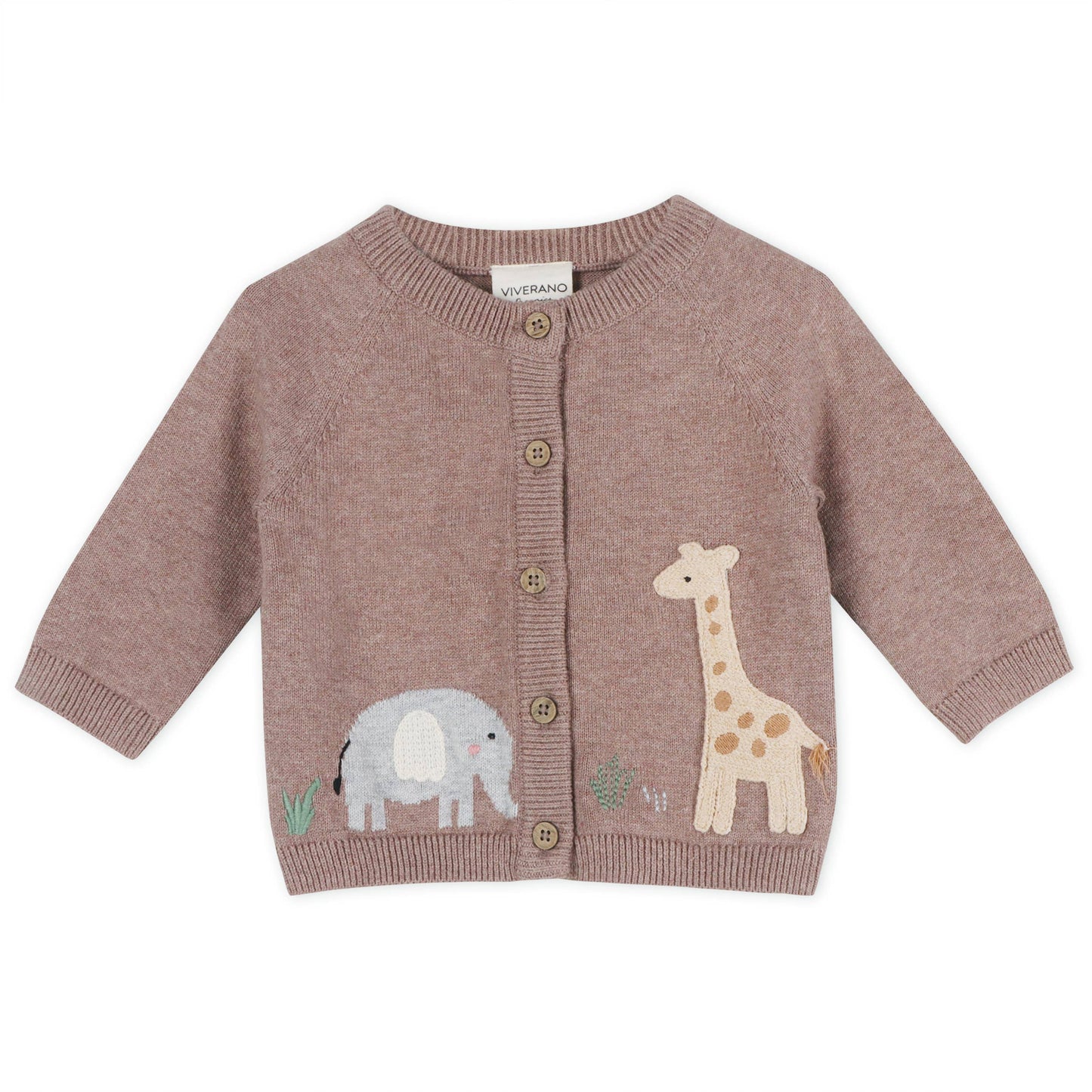 Giraffe Elephant Baby Cardigan Sweater (Organic) - by Carlyle Avenue