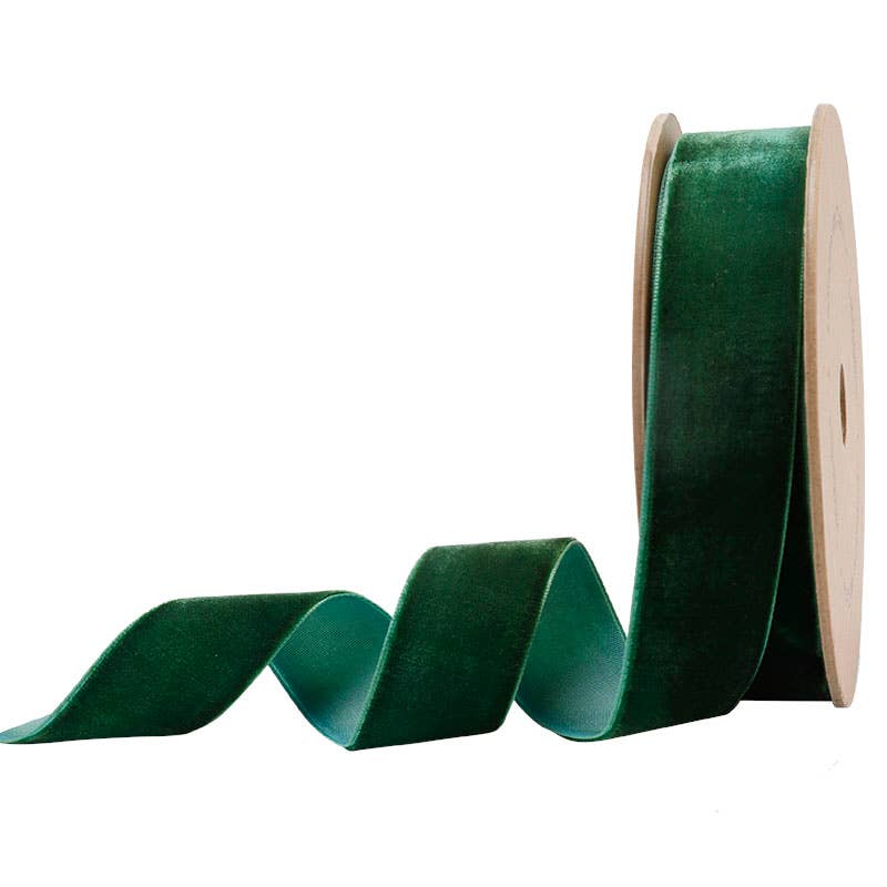 16 Colors | 1" Velvet Ribbon | 10 Yard Roll -  by Carlyle Avenue