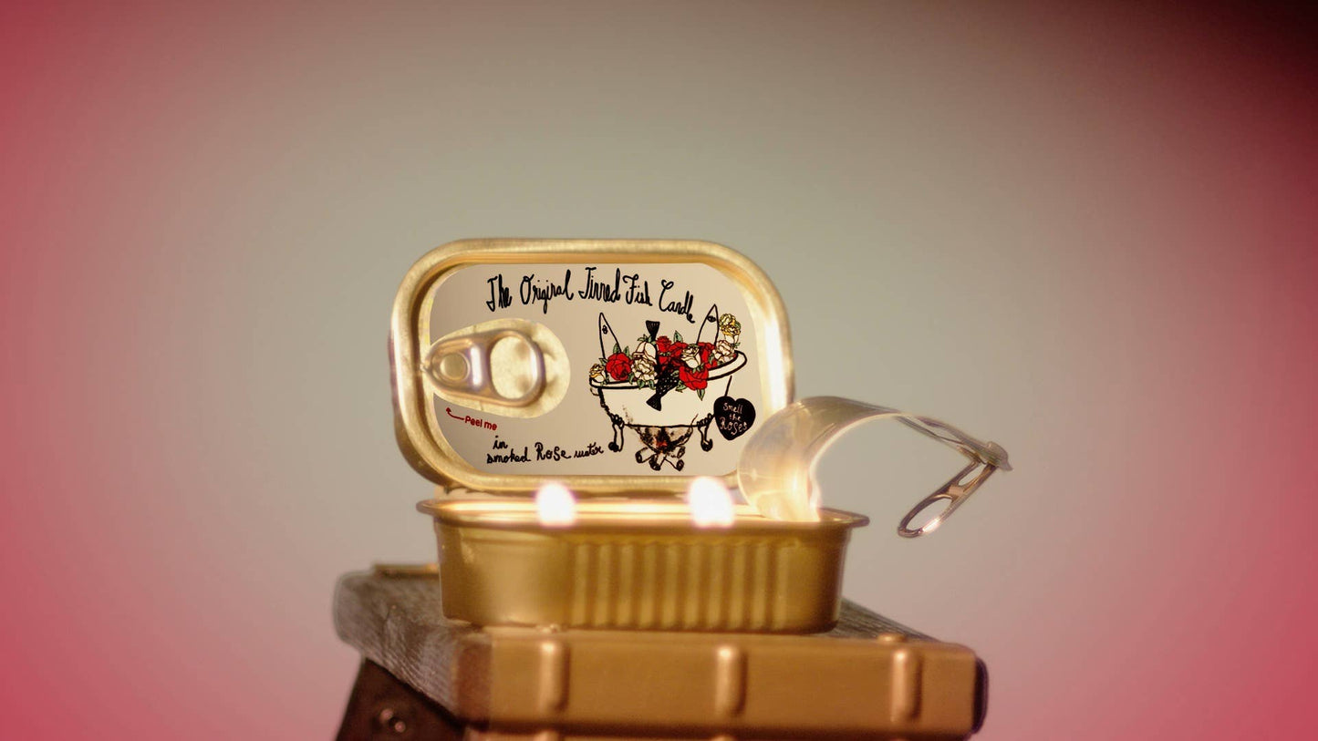 Tinned Fish Candle - Smoked Rose Water - Candles by Carlyle Avenue