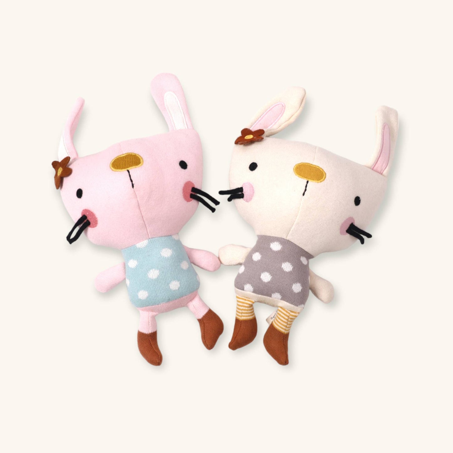 Sam Bunny Organic Cotton Stuffed Animal Baby Kid Toy - by Carlyle Avenue