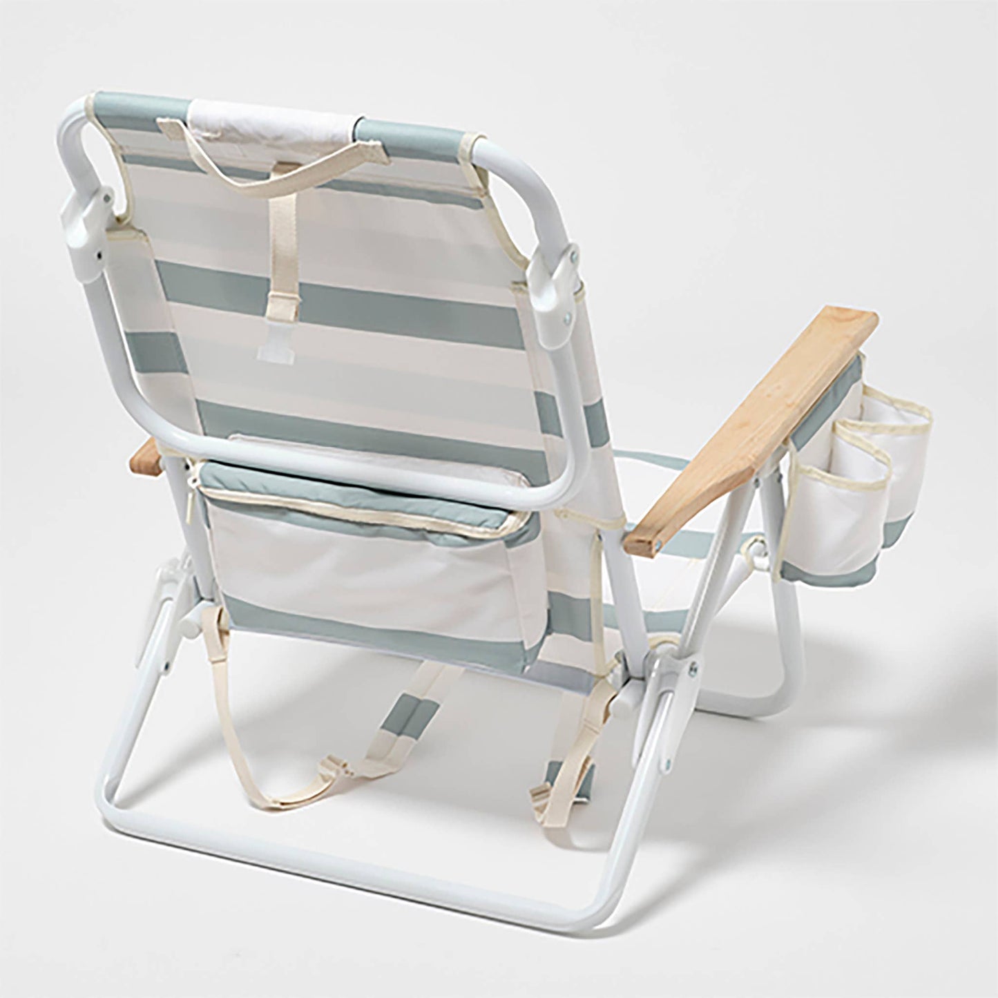 Deluxe Beach Chair La Palma Sage Stripe - by Carlyle Avenue