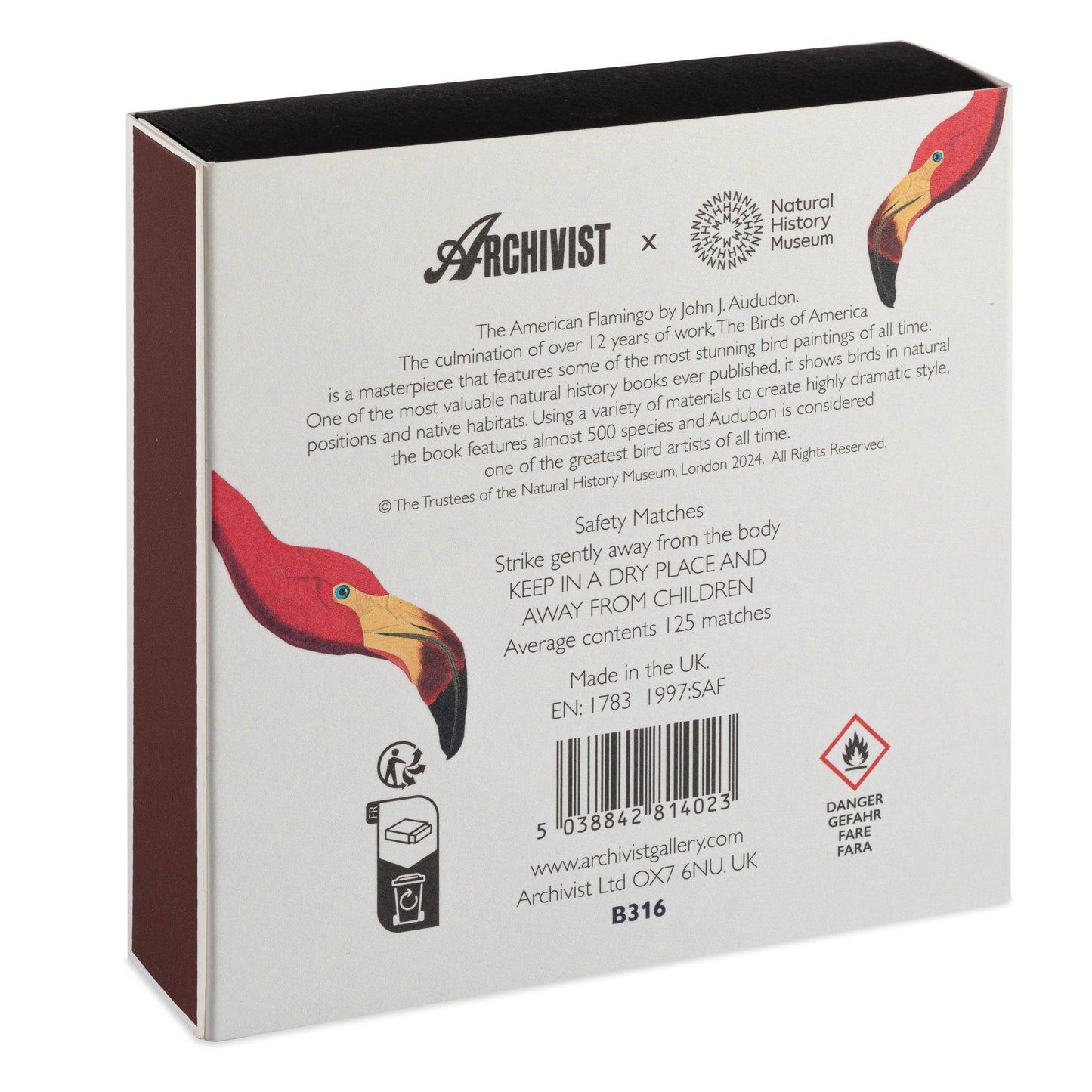 American Flamingo | Square - Safety Matches