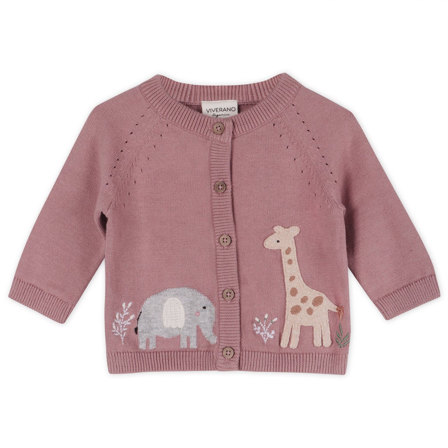 Giraffe Elephant Baby Cardigan Sweater (Organic) - by Carlyle Avenue